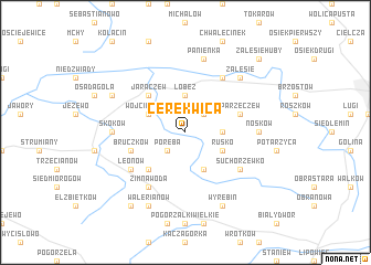 map of Cerekwica