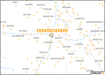 map of Çerenec i Epërm