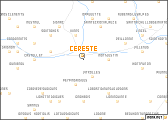 map of Céreste