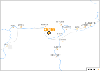 map of Ceres