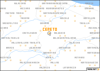 map of Cereto