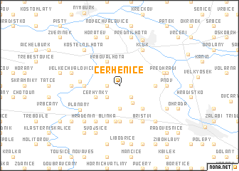 map of Cerhenice