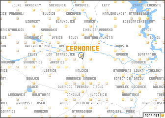 map of Cerhonice