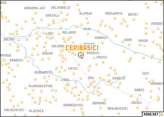 map of Ceribašići