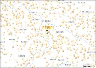 map of Cerići