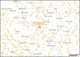 map of Cerići