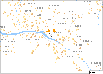 map of Cerići