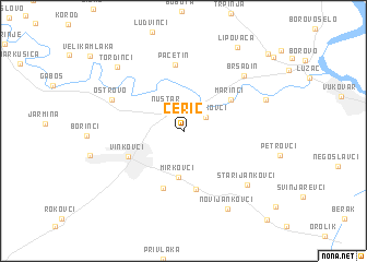 map of Cerić