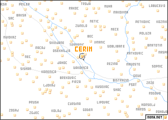 map of Ćerim