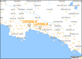 map of Cerisola