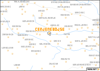 map of Cerje Nebojse