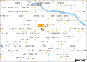 map of Cerje