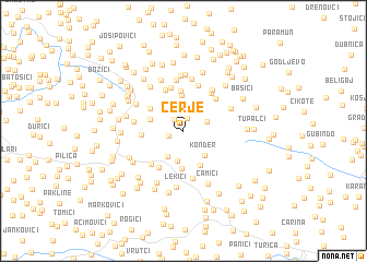 map of Cerje