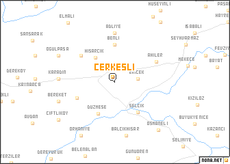 map of Çerkeşli