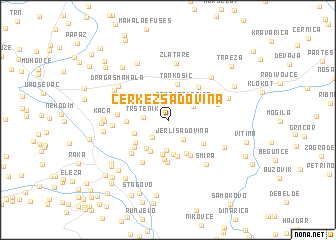 map of Čerkez Sadovina