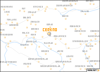 map of Cerkno