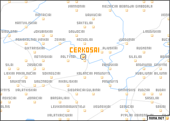 map of Čerkosai