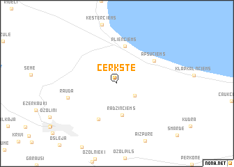 map of Cērkste