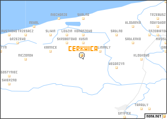 map of Cerkwica