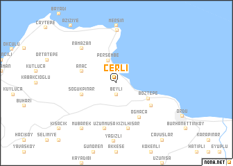 map of Çerli