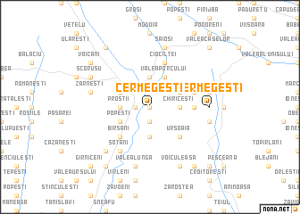 map of Cermegeşti