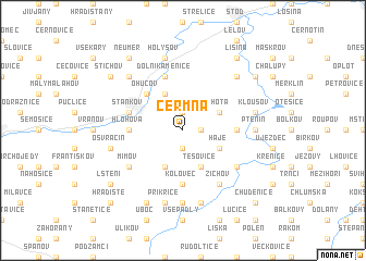 map of Čermná