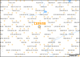 map of Čermná