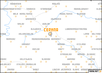 map of Čermná
