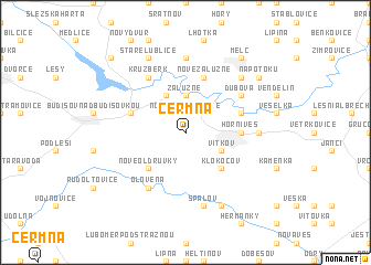 map of Čermná