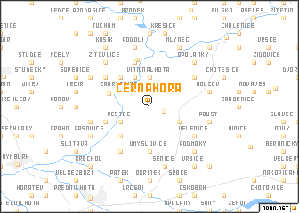 map of Černá Hora