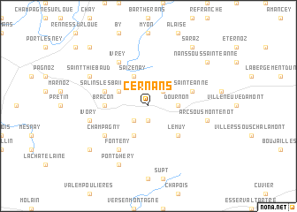 map of Cernans