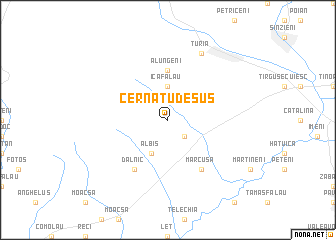 map of Cernatu de Sus