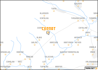 map of Cernat