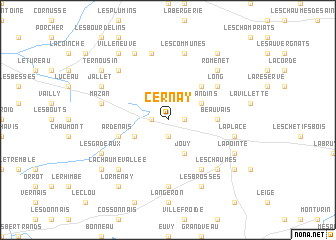 map of Cernay