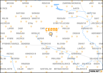 map of Černá