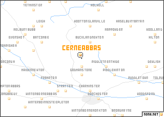 map of Cerne Abbas