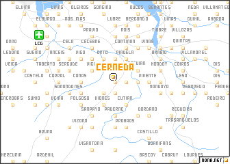 map of Cerneda