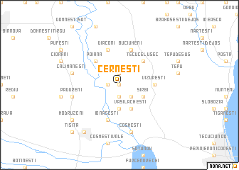 map of Cerneşti