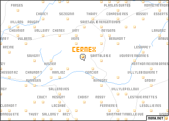 map of Cernex