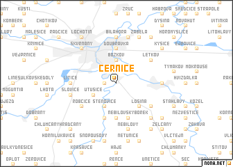 map of Černice