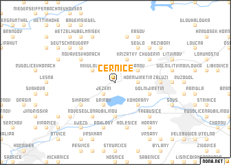 map of Černice