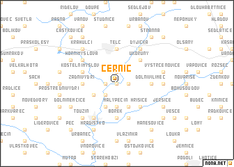 map of Černíč