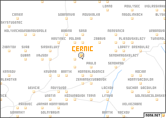 map of Černič