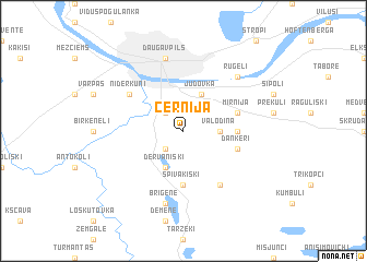 map of Černija