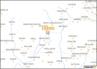 map of Cernik