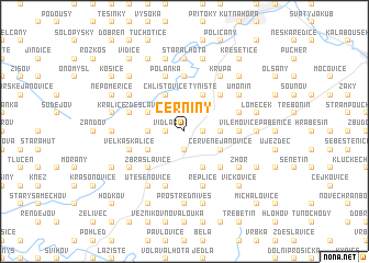 map of Černíny