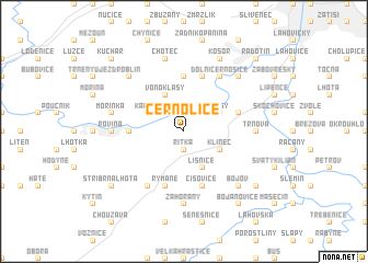map of Černolice