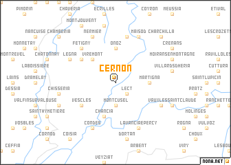 map of Cernon