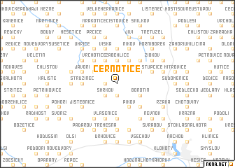 map of Černotice