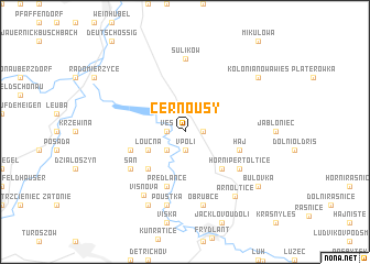 map of Černousy